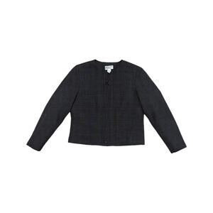 Vintage Pendleton Virgin Wool Blazer Suit Jacket Full ZIp Gray Womens 10 Corp